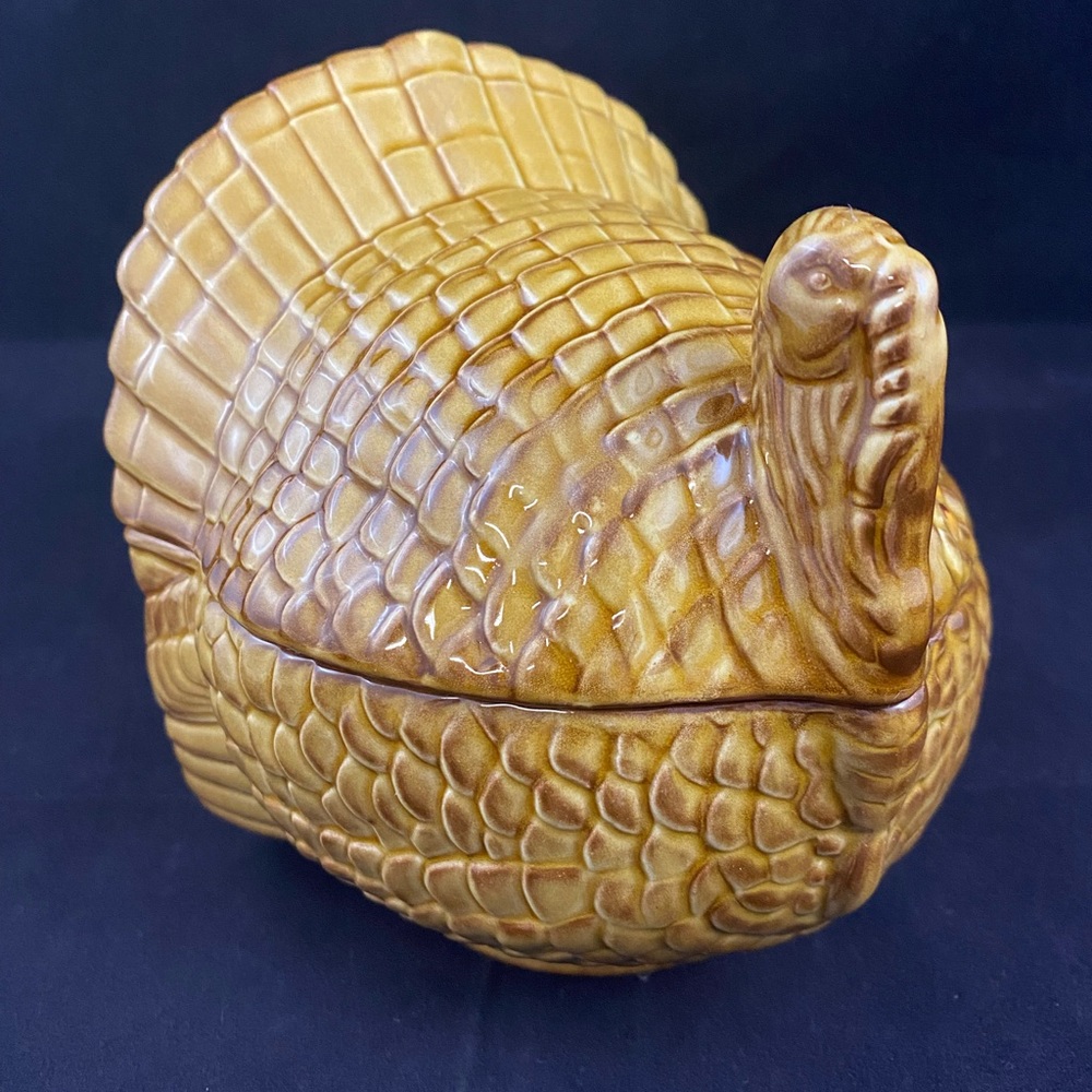 Indoor Outfitters Over and Back Ceramic Lidded Thanksgiving Turkey